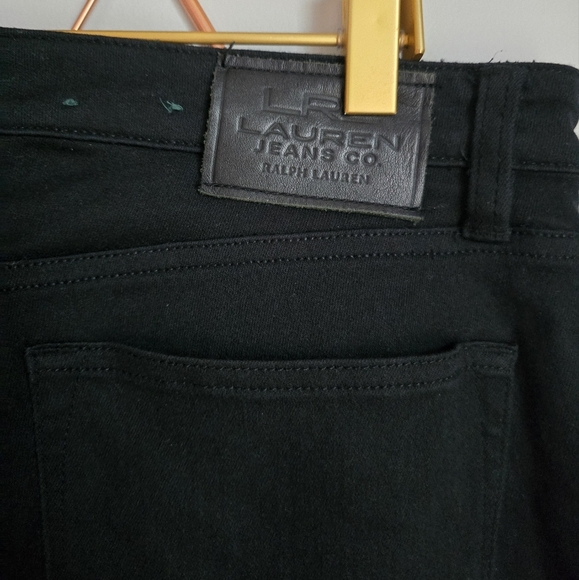 Ralph Lauren, LRL Black Modern Straight Mid Rise Jeans Pants, Women's Size 8 - Picture 8 of 11